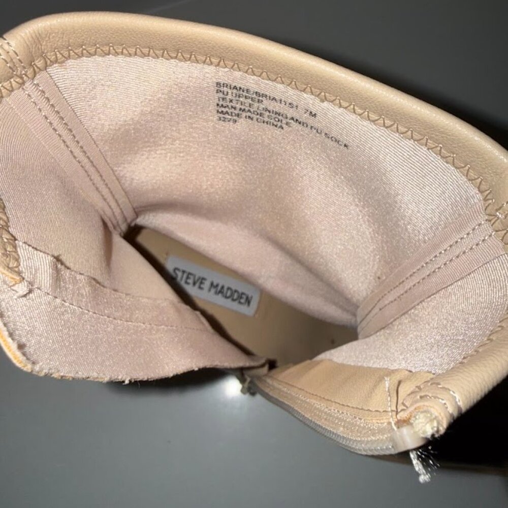 Steve Madden Briane Bootie In Bone Size 7 - image 6